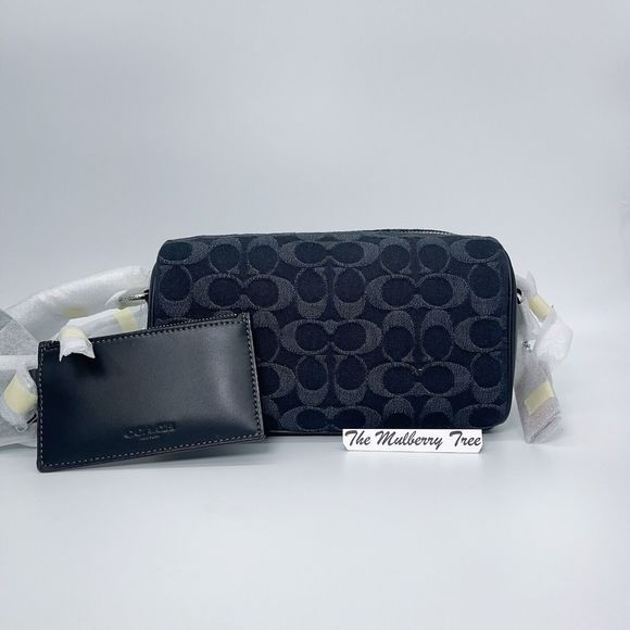Coach CO945 Axel 3 in 1 Crossbody In Signature Denim Black NWT Org $398 - Picture 1 of 11